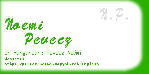 noemi pevecz business card